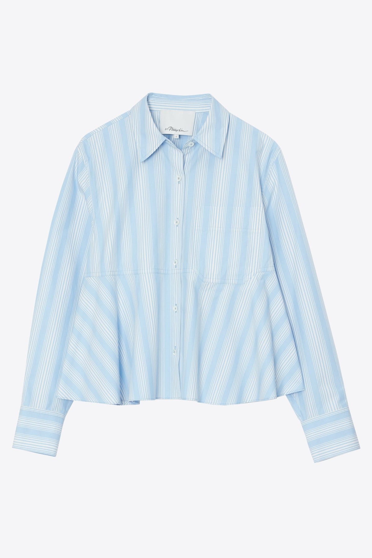 Long Sleeve Striped Flounce Shirt - 3.1 Phillip Lim Everyday