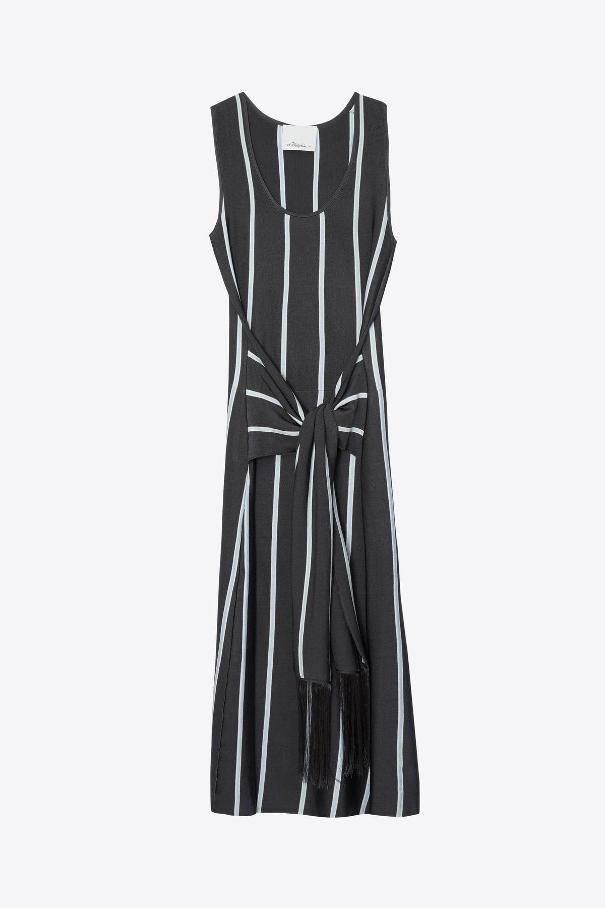 Stripe Midi Dress with Fringe Waist Tie - 3.1 Phillip Lim Classic