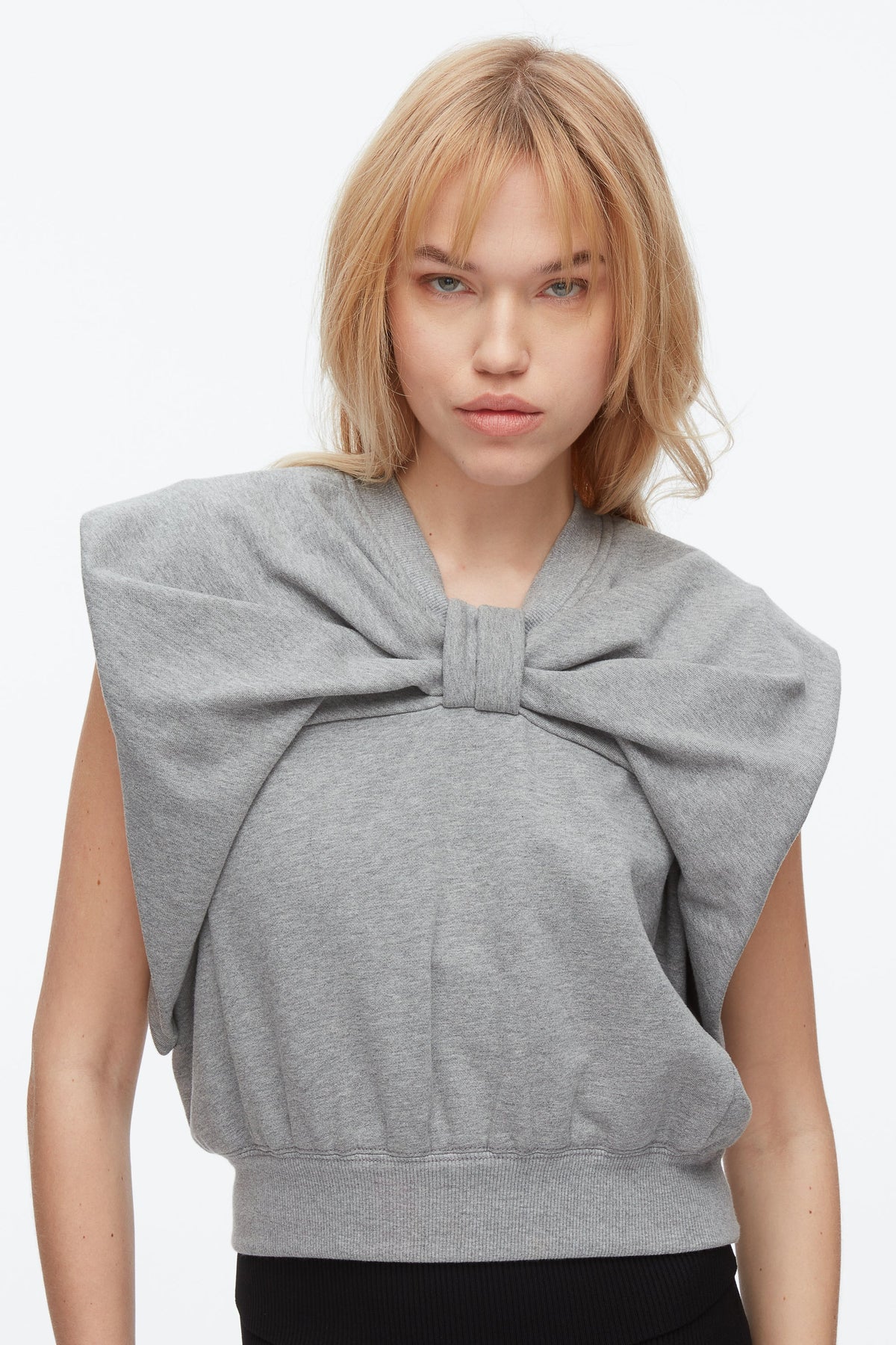 Draped Bow French Terry Top - 3.1 Phillip Lim Customer Favorite