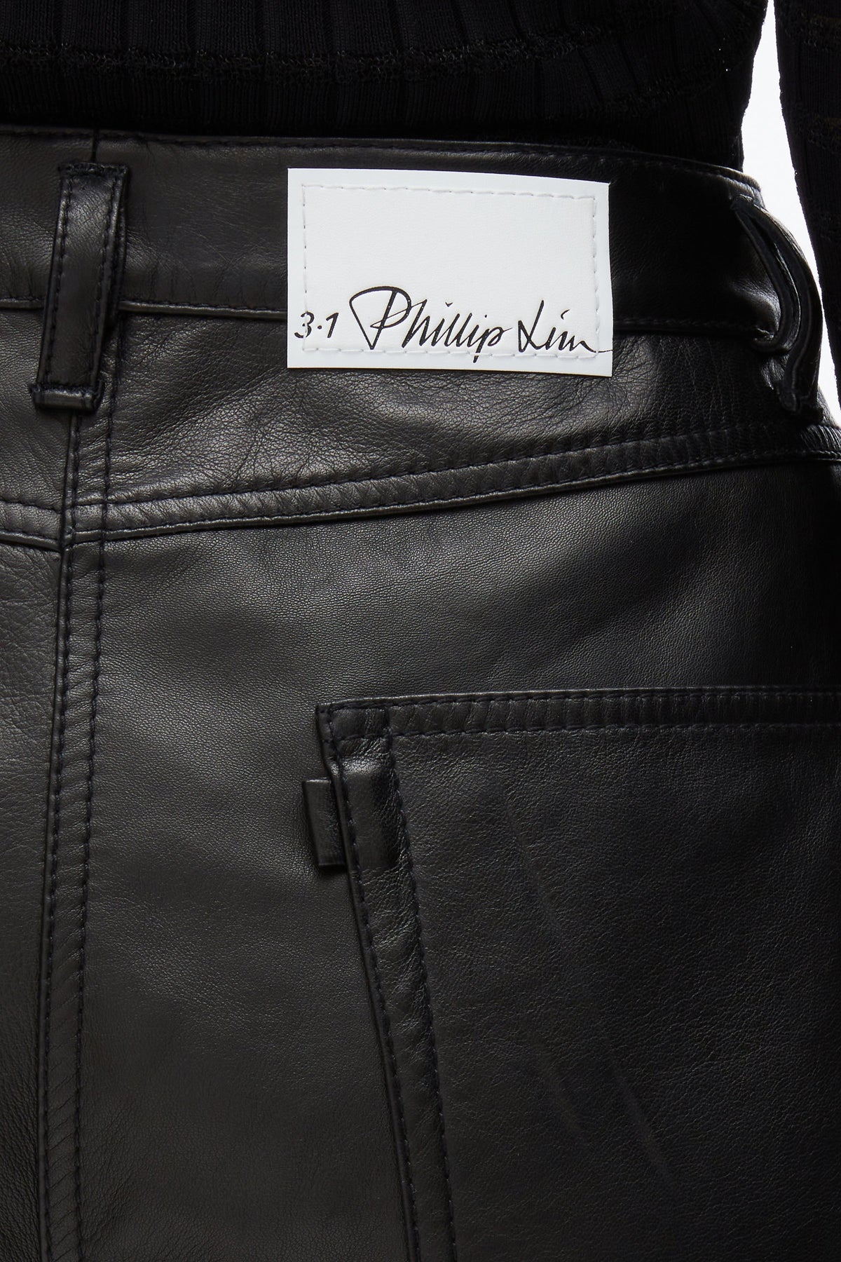 Leather Barrel Jean with Zippers - 3.1 Phillip Lim New