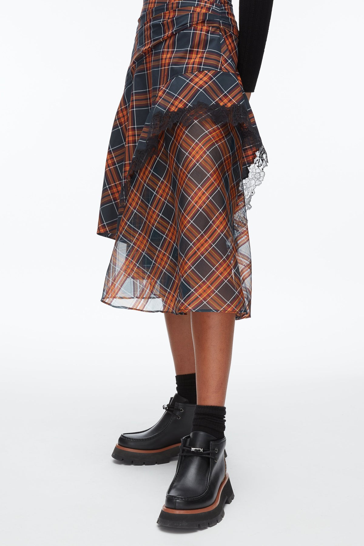 Plaid Mix Draped Midi Skirt - 3.1 Phillip Lim Trusted
