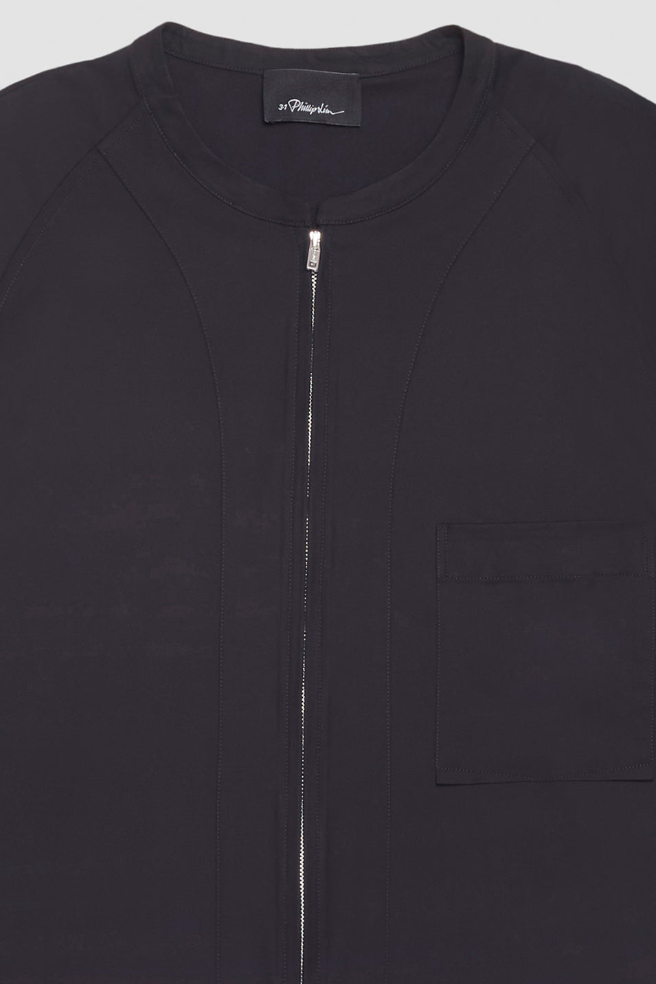 Short Sleeve Zip-Front Baseball Shirt - 3.1 Phillip Lim Everyday