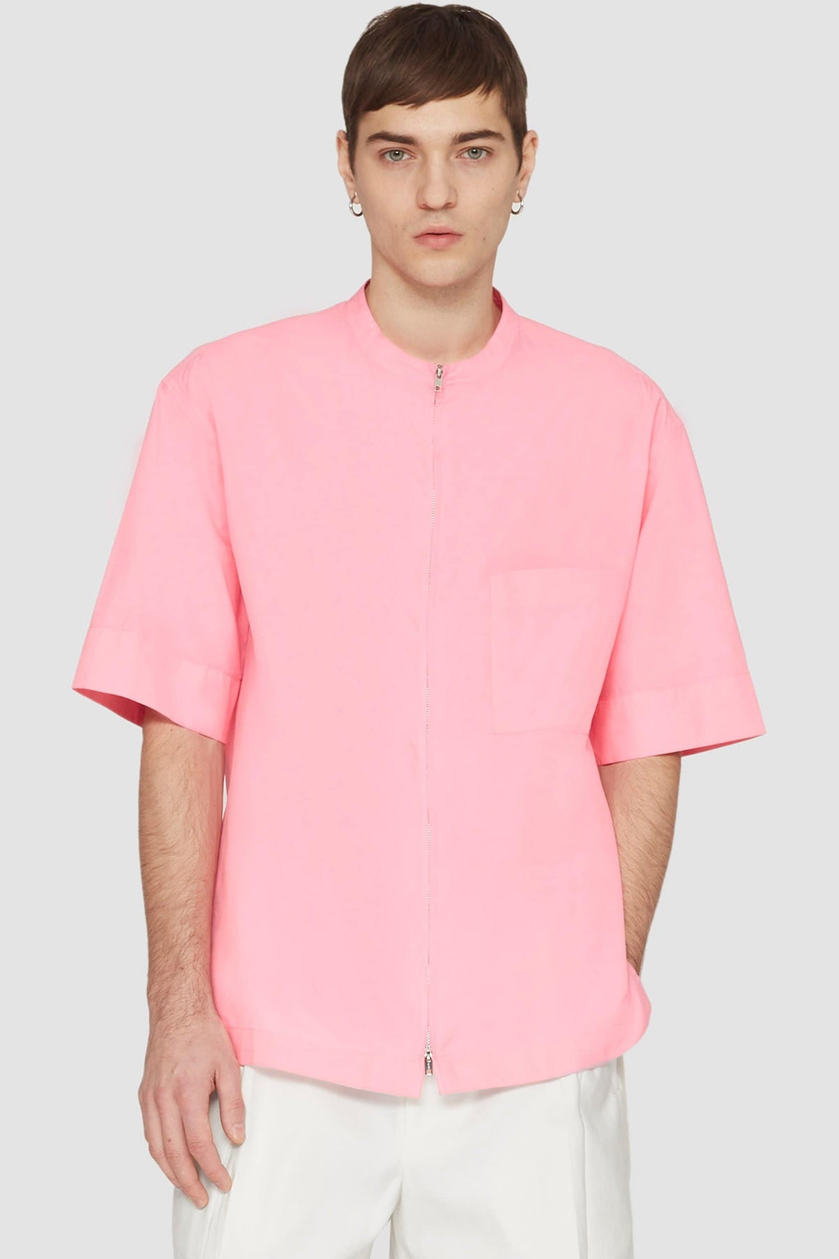 Short Sleeve Zip-Front Shirt - 3.1 Phillip Lim Customer Favorite