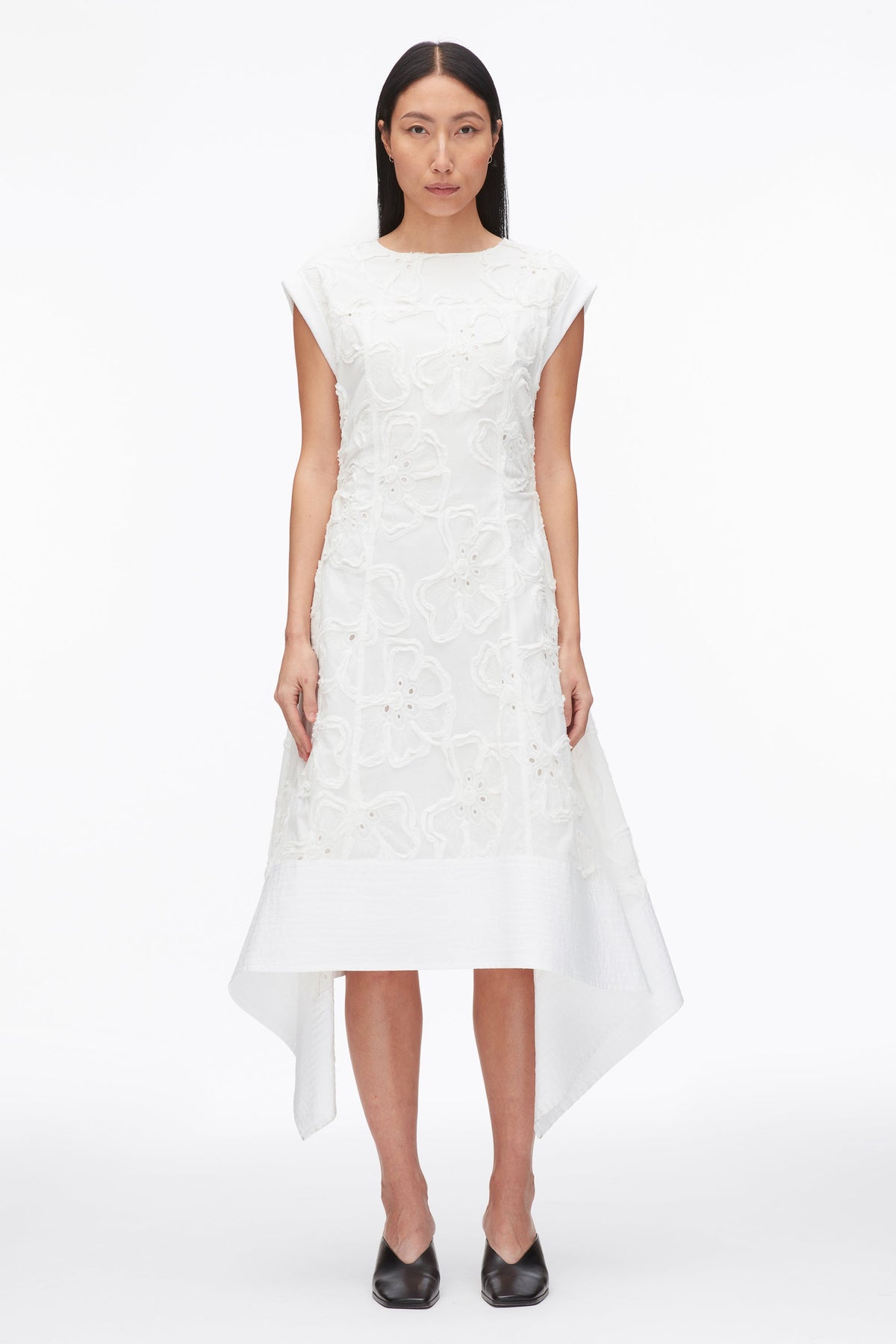 Embroidered Belted Midi Dress with Handkerchief Hem - 3.1 Phillip Lim Quality