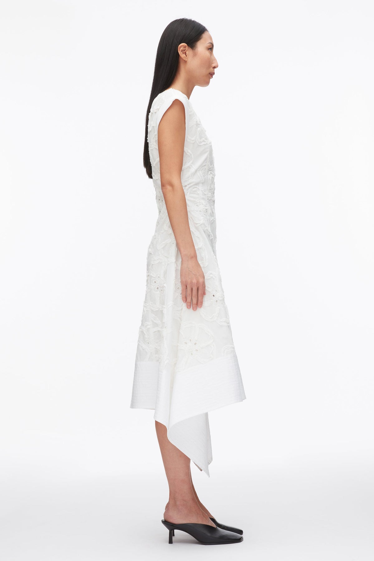 Embroidered Belted Midi Dress with Handkerchief Hem - 3.1 Phillip Lim Quality