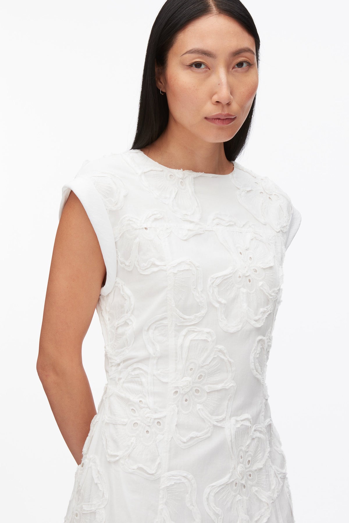 Embroidered Belted Midi Dress with Handkerchief Hem - 3.1 Phillip Lim Quality