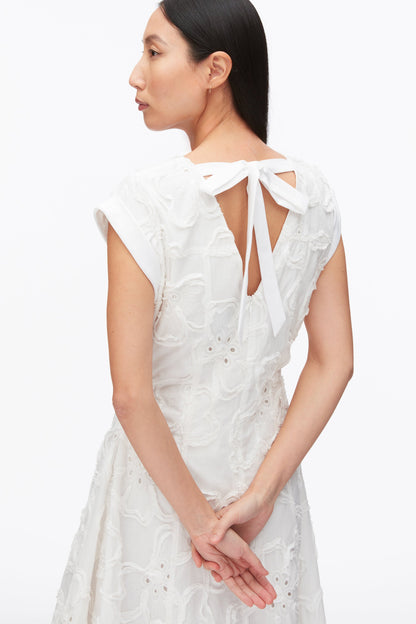 Embroidered Belted Midi Dress with Handkerchief Hem - 3.1 Phillip Lim Quality