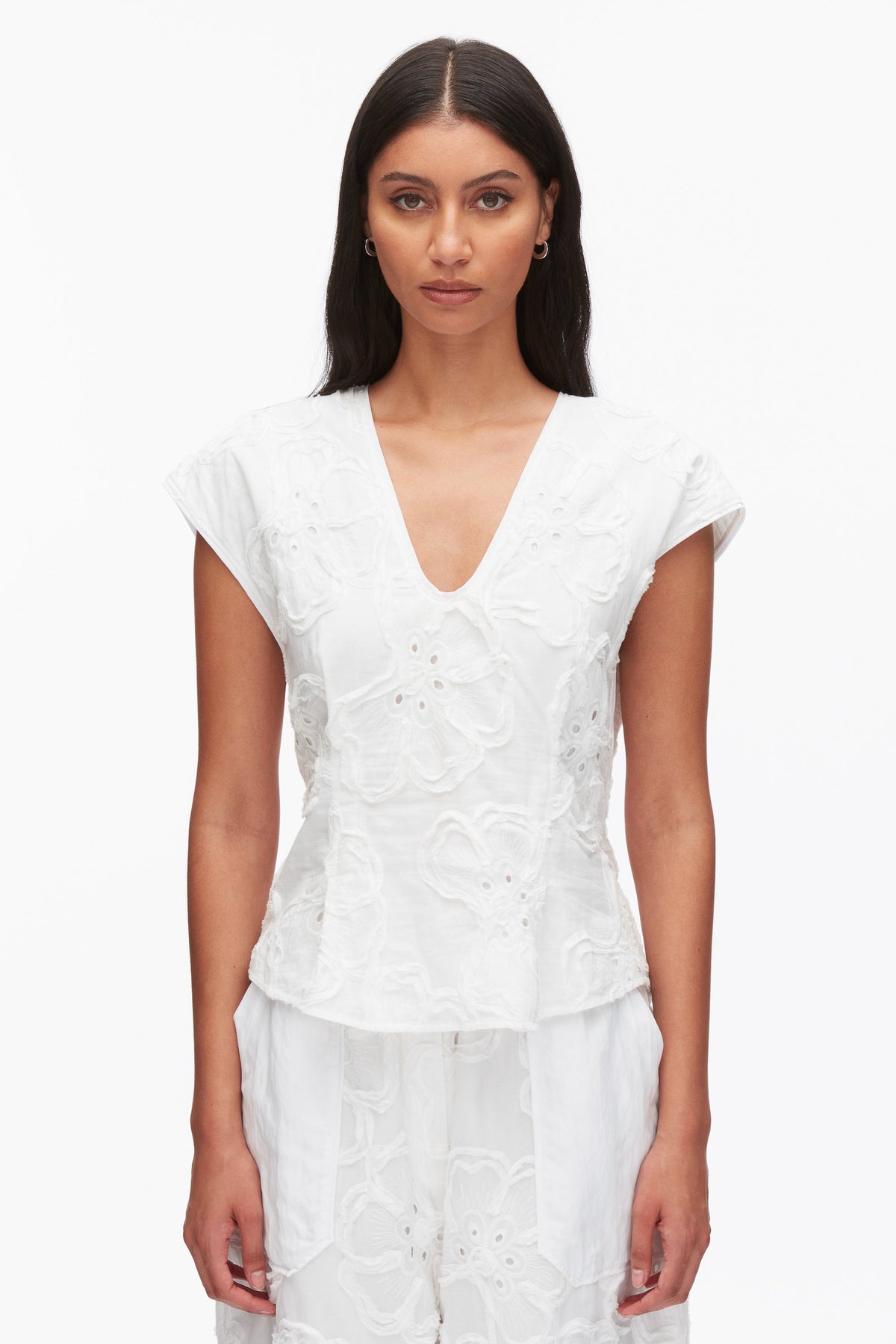 Embroidered Cap Sleeve Top - 3.1 Phillip Lim Best Seller