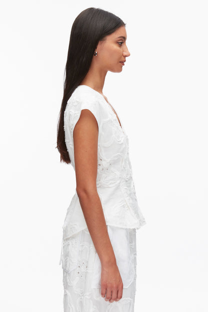 Embroidered Cap Sleeve Top - 3.1 Phillip Lim Best Seller