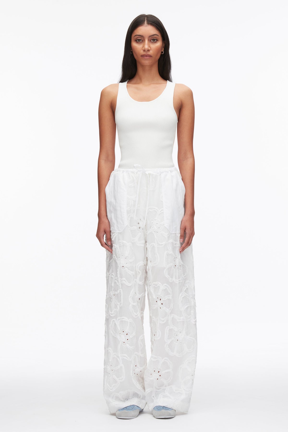 Embroidered Straight Leg Pull On Pants - 3.1 Phillip Lim Featured