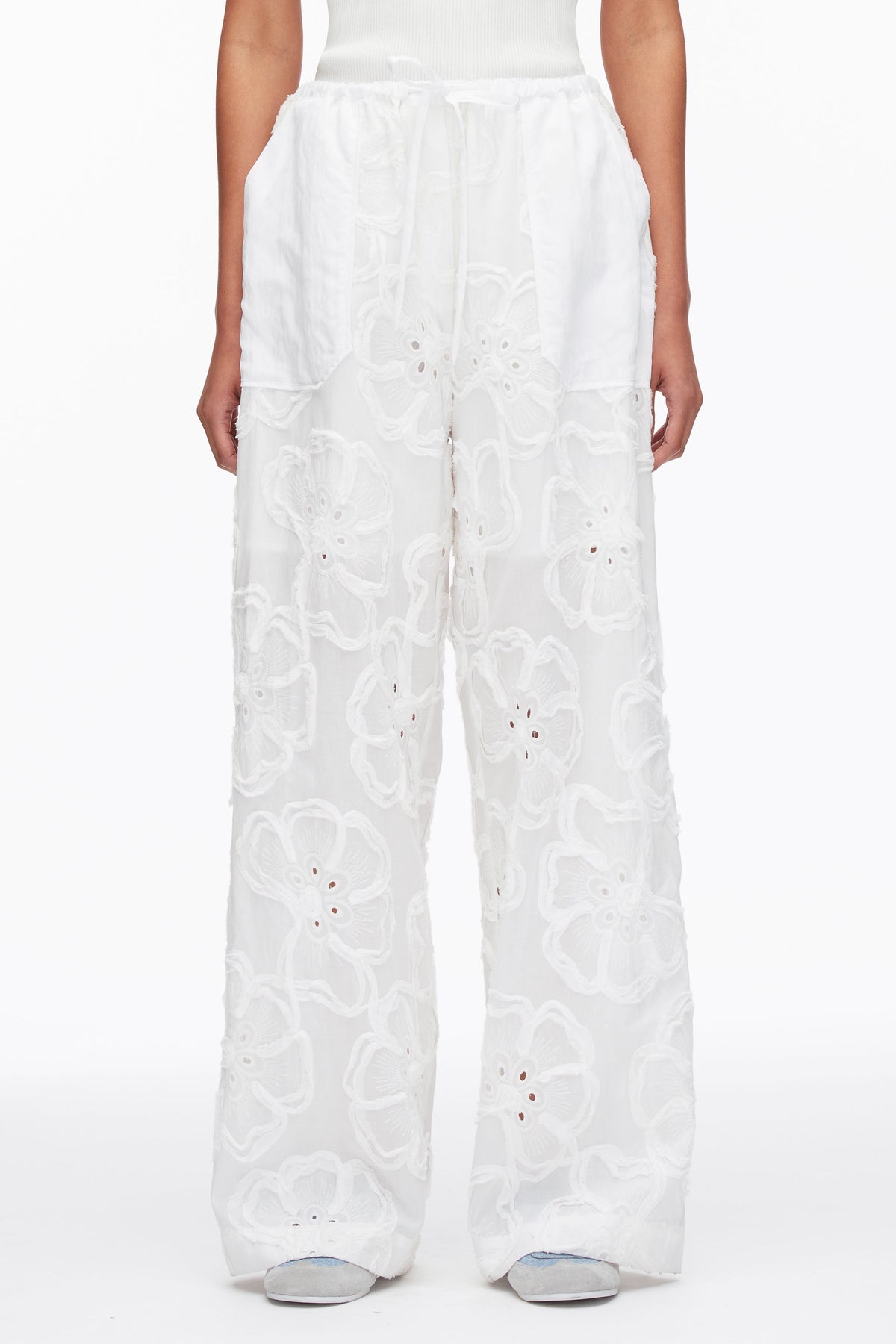 Embroidered Straight Leg Pull On Pants - 3.1 Phillip Lim Featured