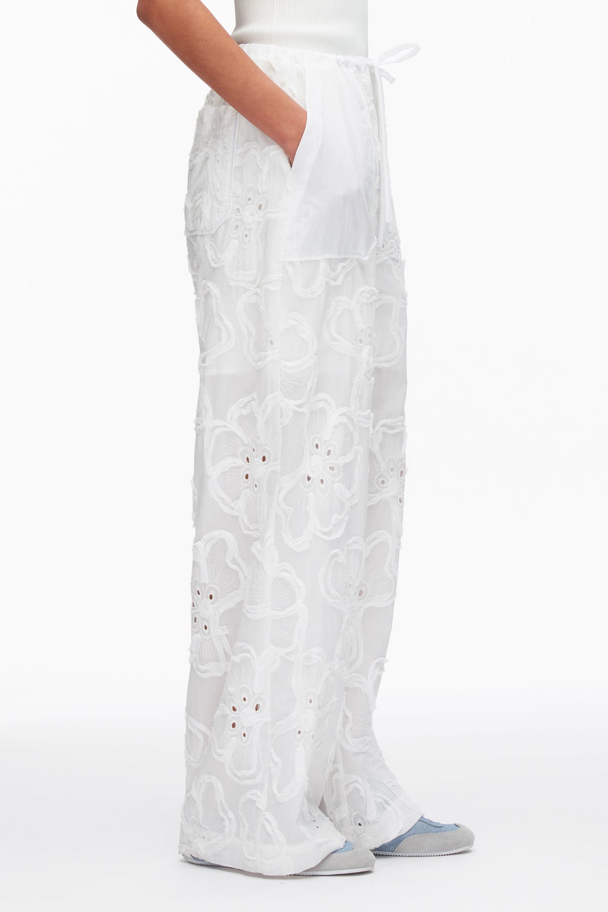 Embroidered Straight Leg Pull On Pants - 3.1 Phillip Lim Featured