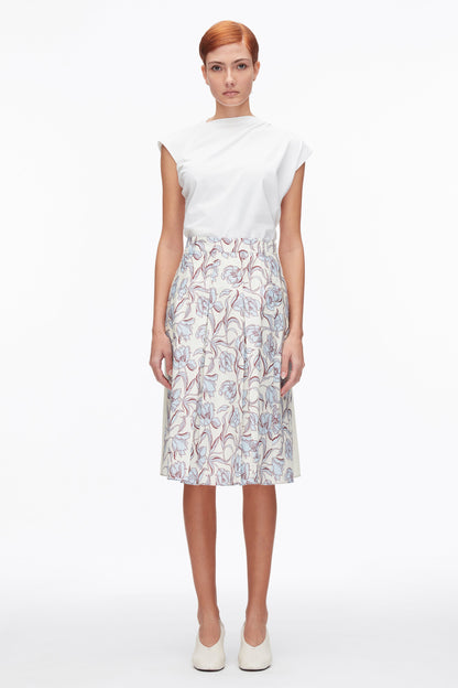 Two-Toned Pleated Knee-Length Skirt - 3.1 Phillip Lim Signature