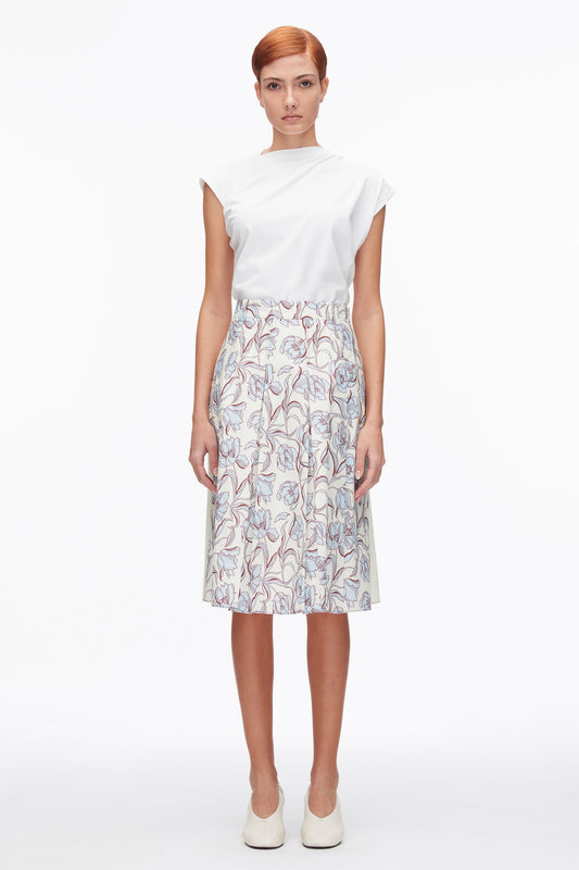 Two-Toned Pleated Knee-Length Skirt - 3.1 Phillip Lim Signature