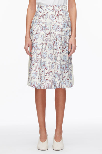 Two-Toned Pleated Knee-Length Skirt - 3.1 Phillip Lim Signature