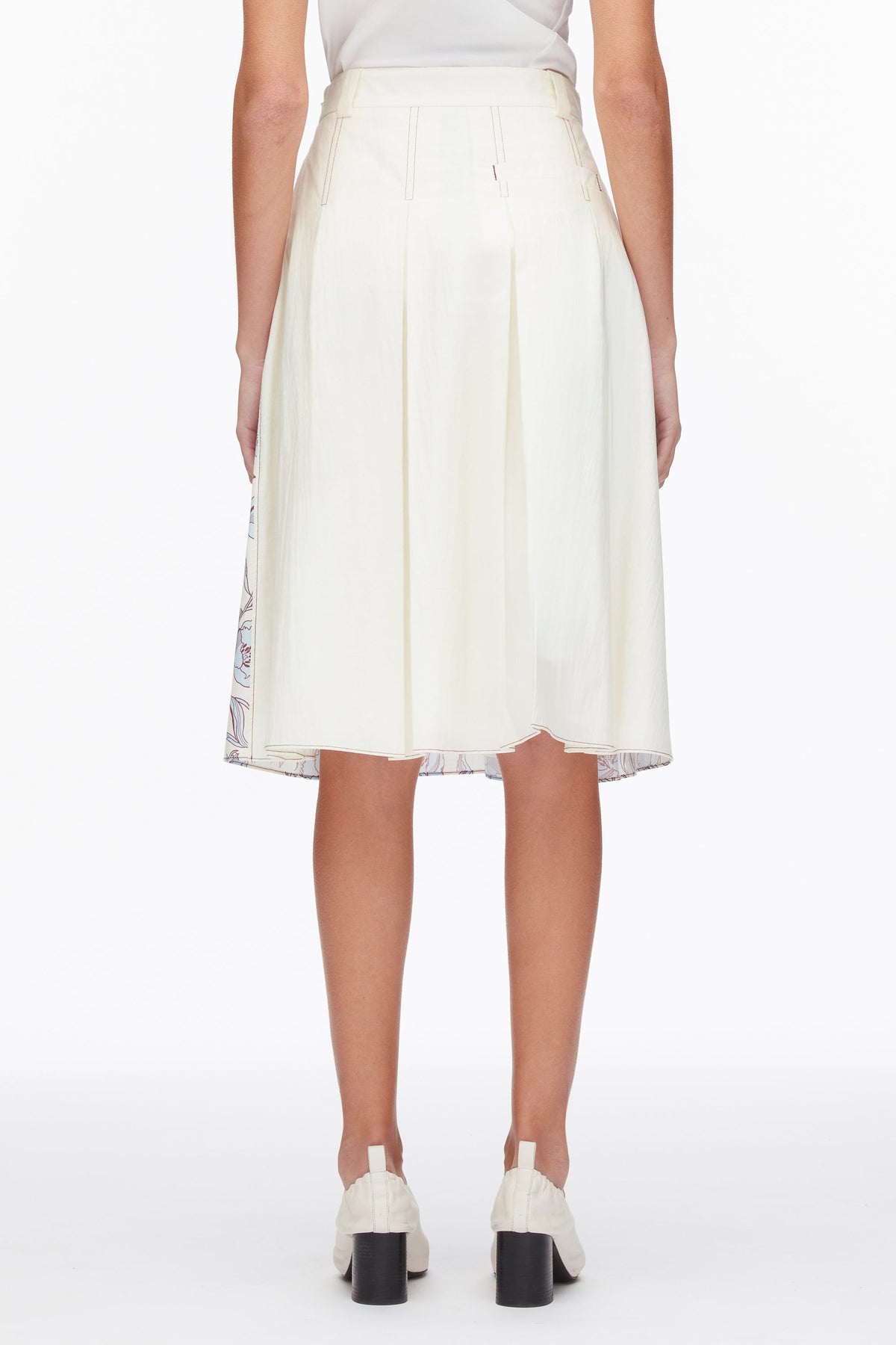 Two-Toned Pleated Knee-Length Skirt - 3.1 Phillip Lim Signature