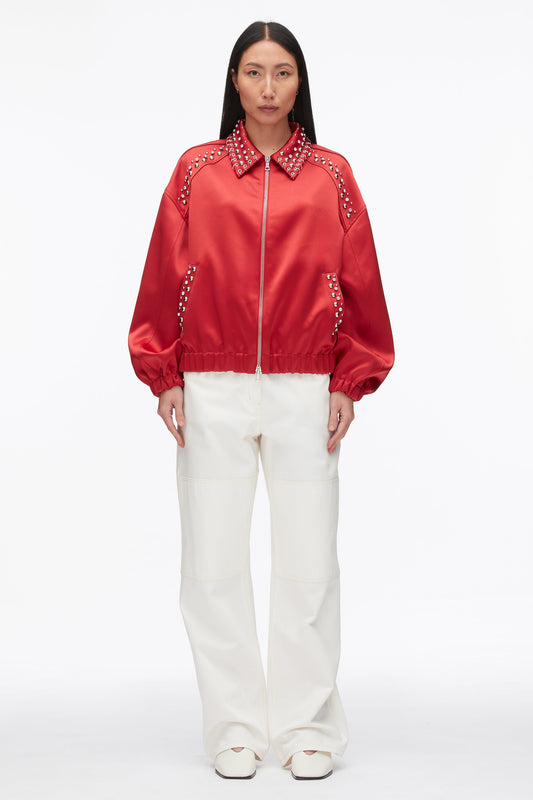 Embellished Structured Satin Jacket - 3.1 Phillip Lim Everyday