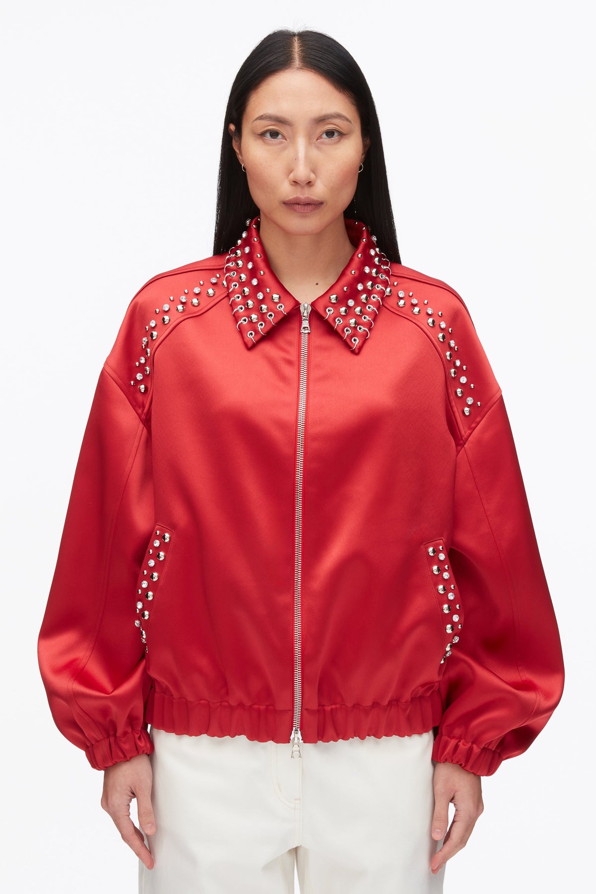 Embellished Structured Satin Jacket - 3.1 Phillip Lim Everyday
