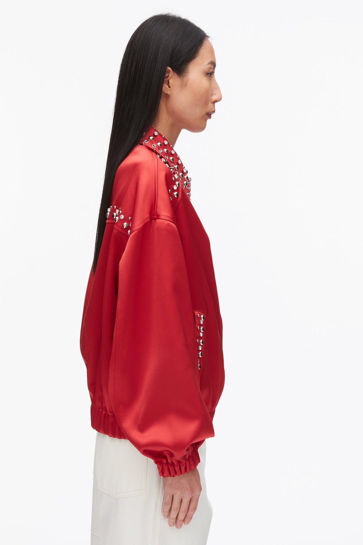 Embellished Structured Satin Jacket - 3.1 Phillip Lim Everyday