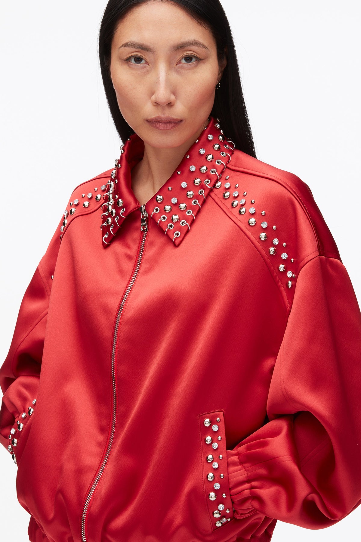 Embellished Structured Satin Jacket - 3.1 Phillip Lim Everyday