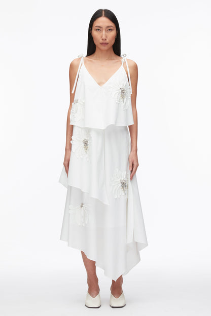 Layered Midi Dress with Floral Appliqué - 3.1 Phillip Lim Latest