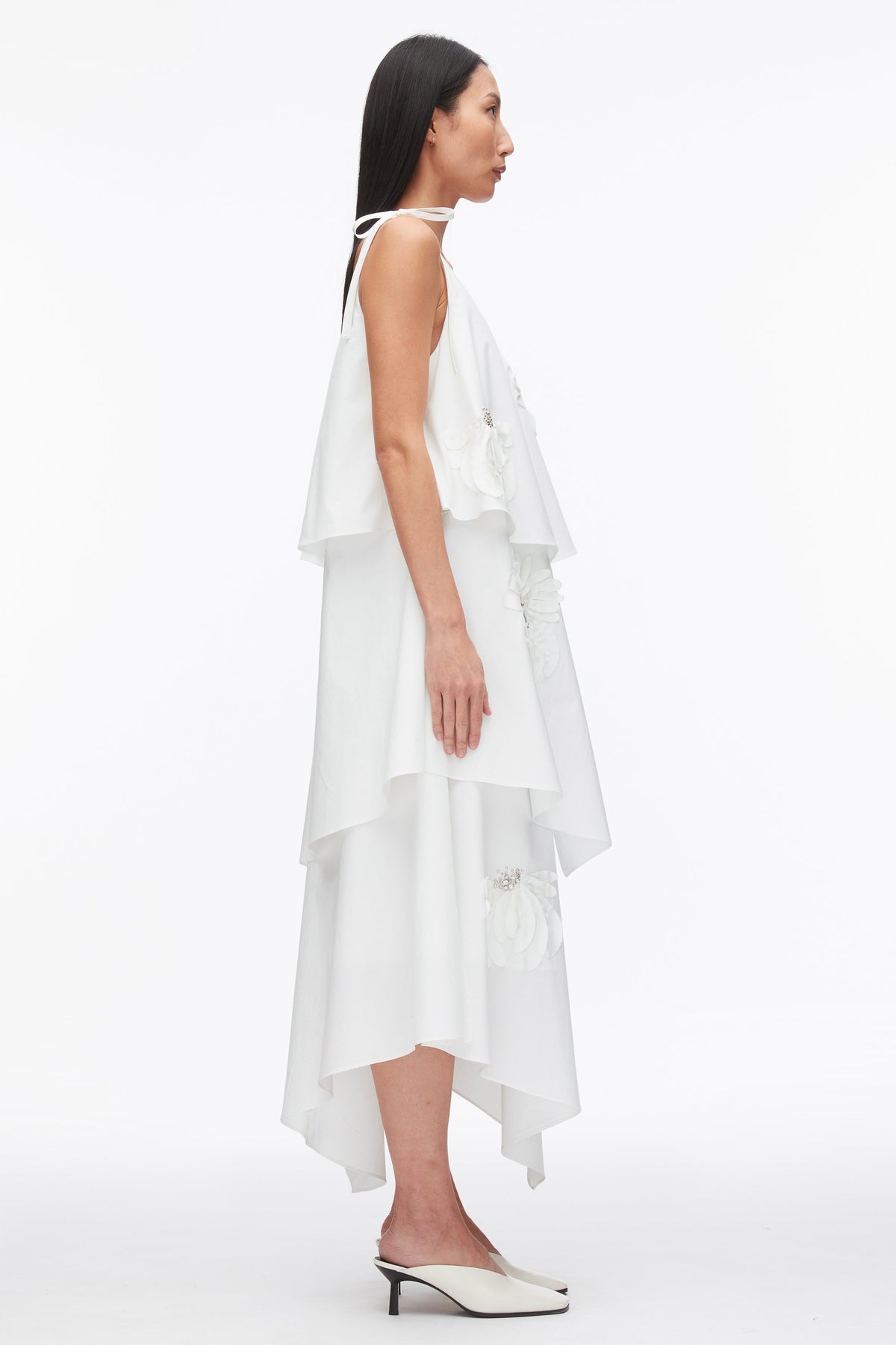 Layered Midi Dress with Floral Appliqué - 3.1 Phillip Lim Latest
