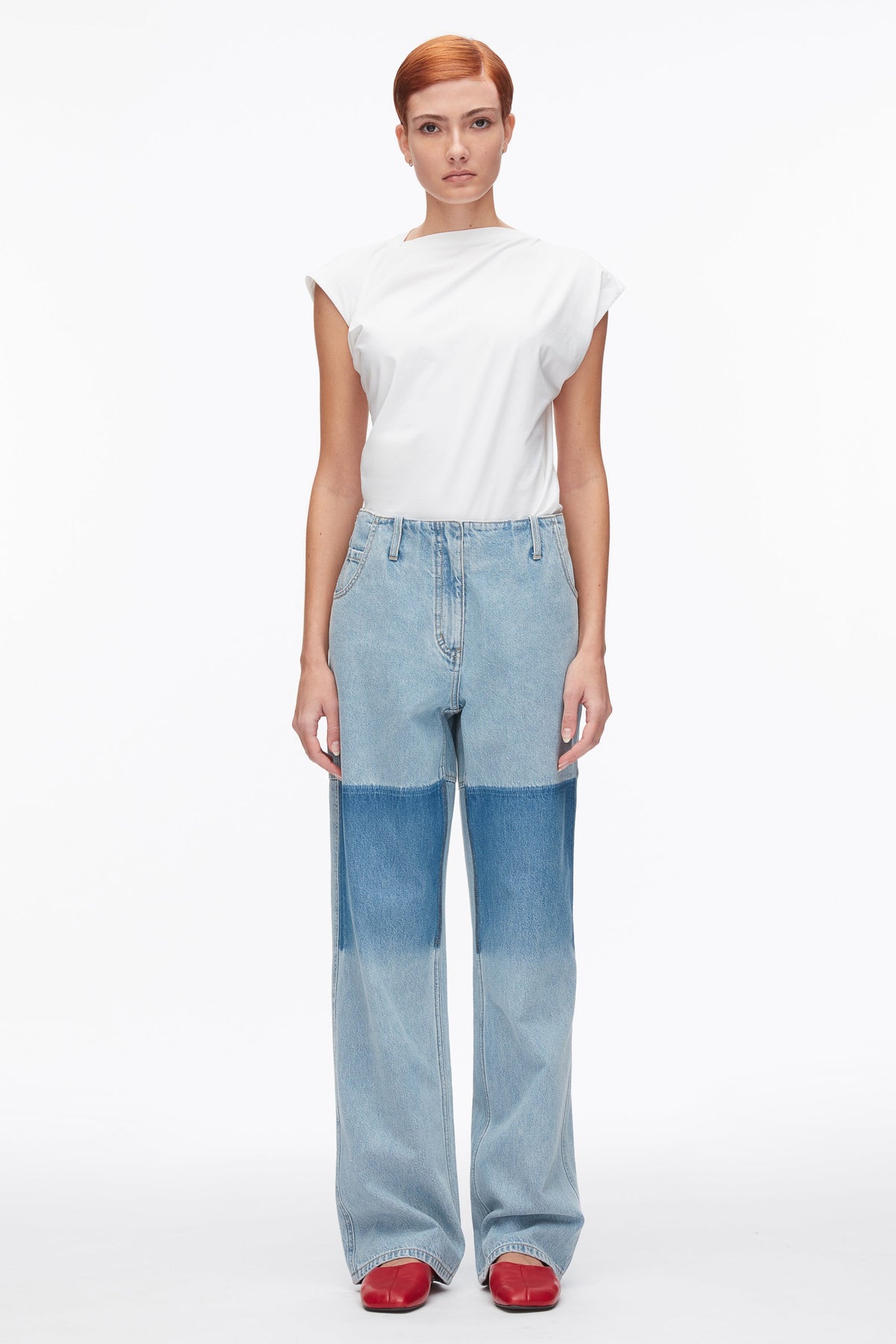 Ghost Patch Straight Leg Denim Pants - 3.1 Phillip Lim Classic