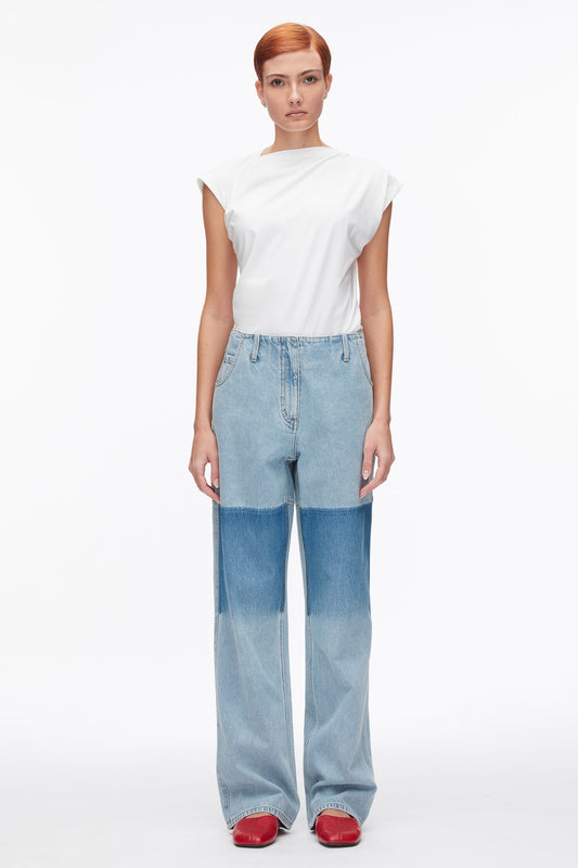 Ghost Patch Straight Leg Denim Pants - 3.1 Phillip Lim Classic
