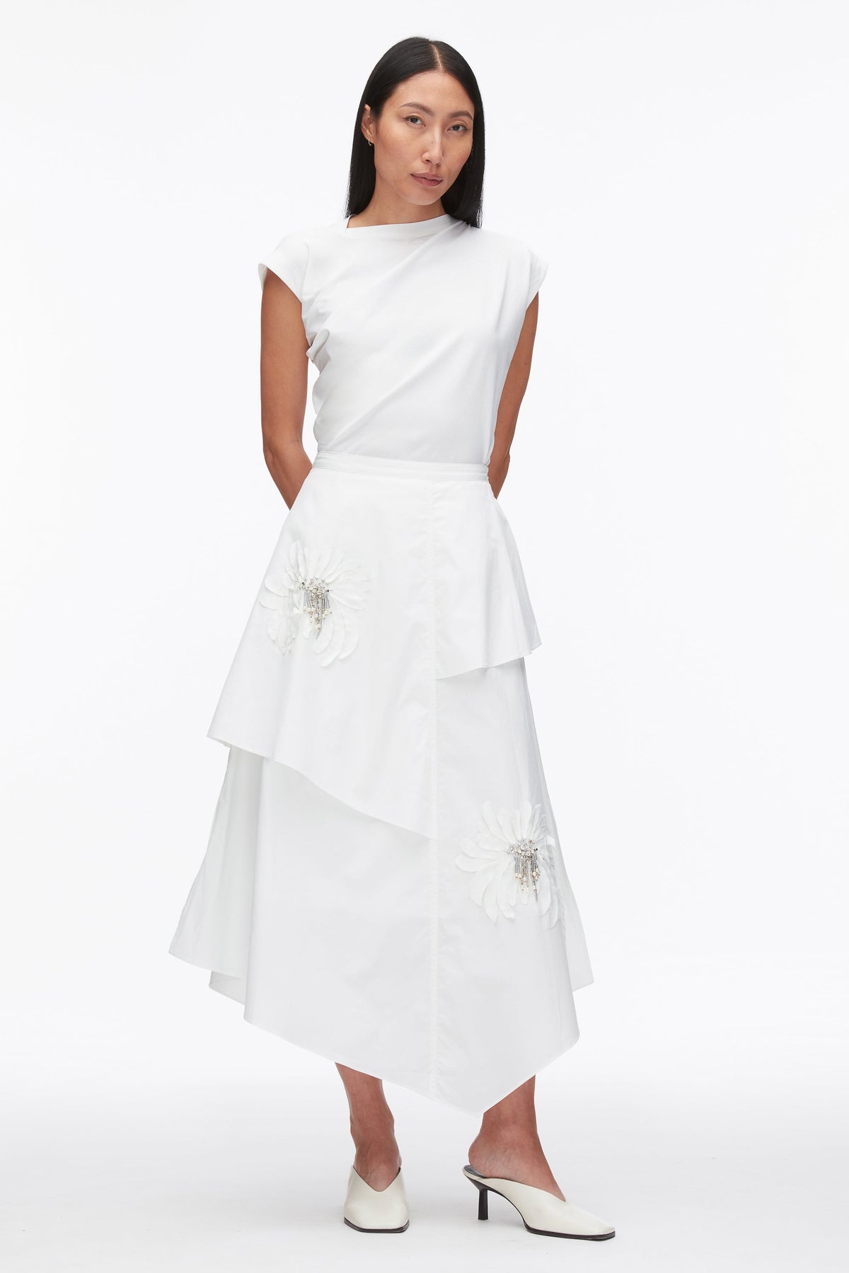 Layered Skirt with Floral Appliqué - 3.1 Phillip Lim Great Value