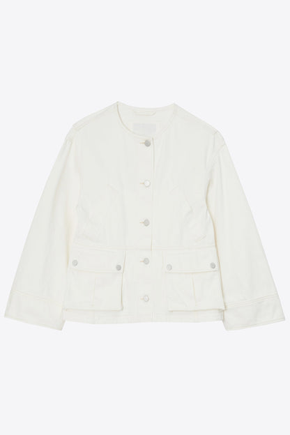 Collarless Trapeze Denim Jacket - 3.1 Phillip Lim Trusted