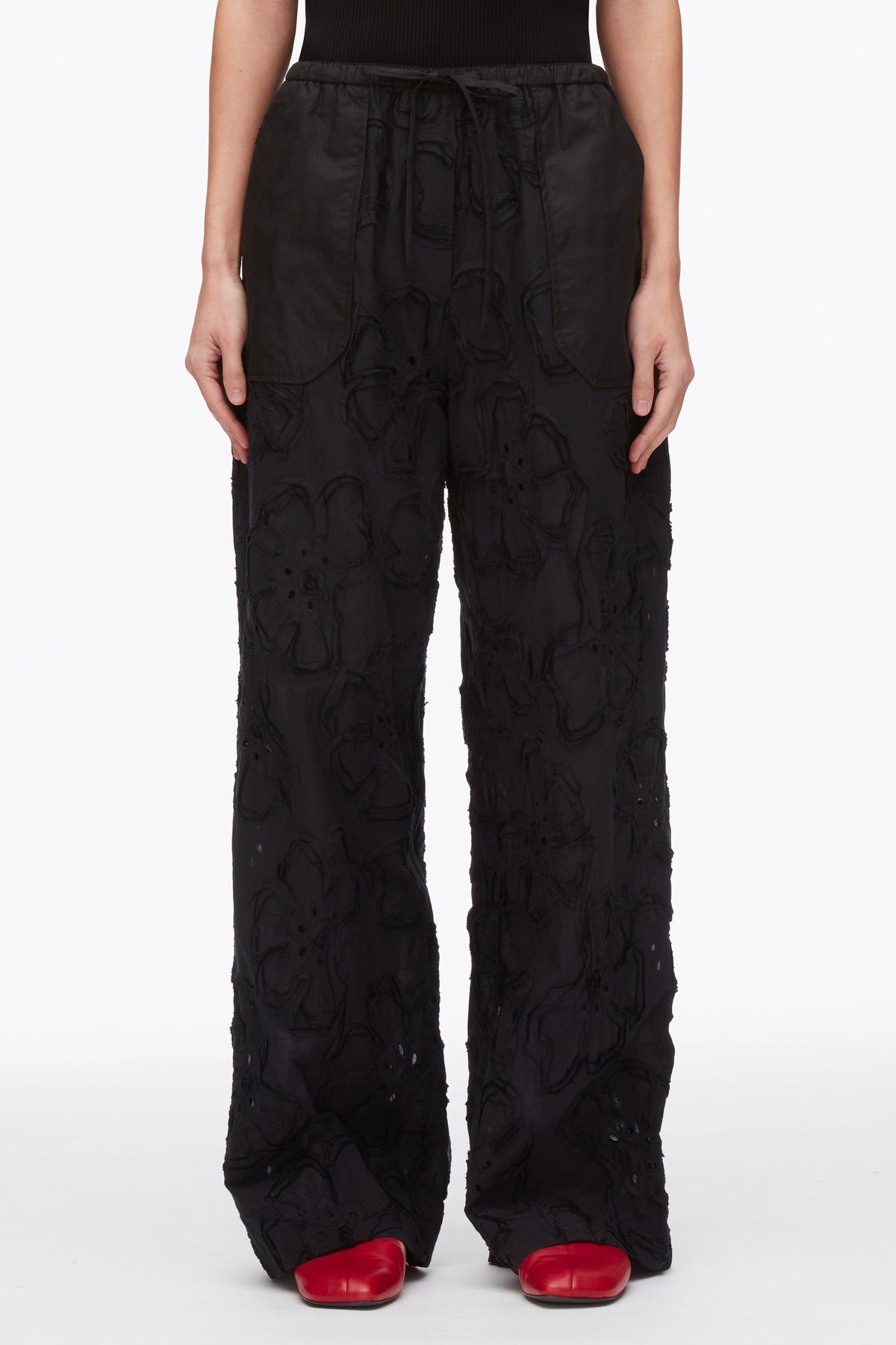 Embroidered Straight Leg Pull On Pants - 3.1 Phillip Lim Quality