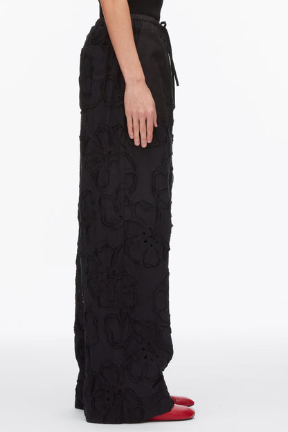 Embroidered Straight Leg Pull On Pants - 3.1 Phillip Lim Quality
