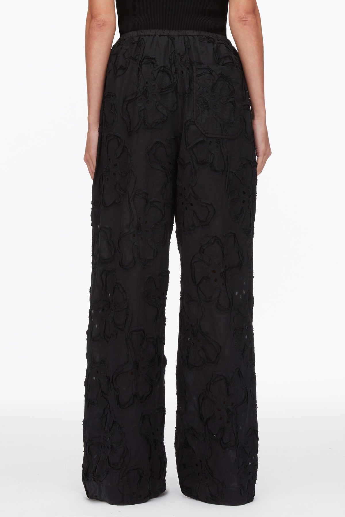Embroidered Straight Leg Pull On Pants - 3.1 Phillip Lim Quality