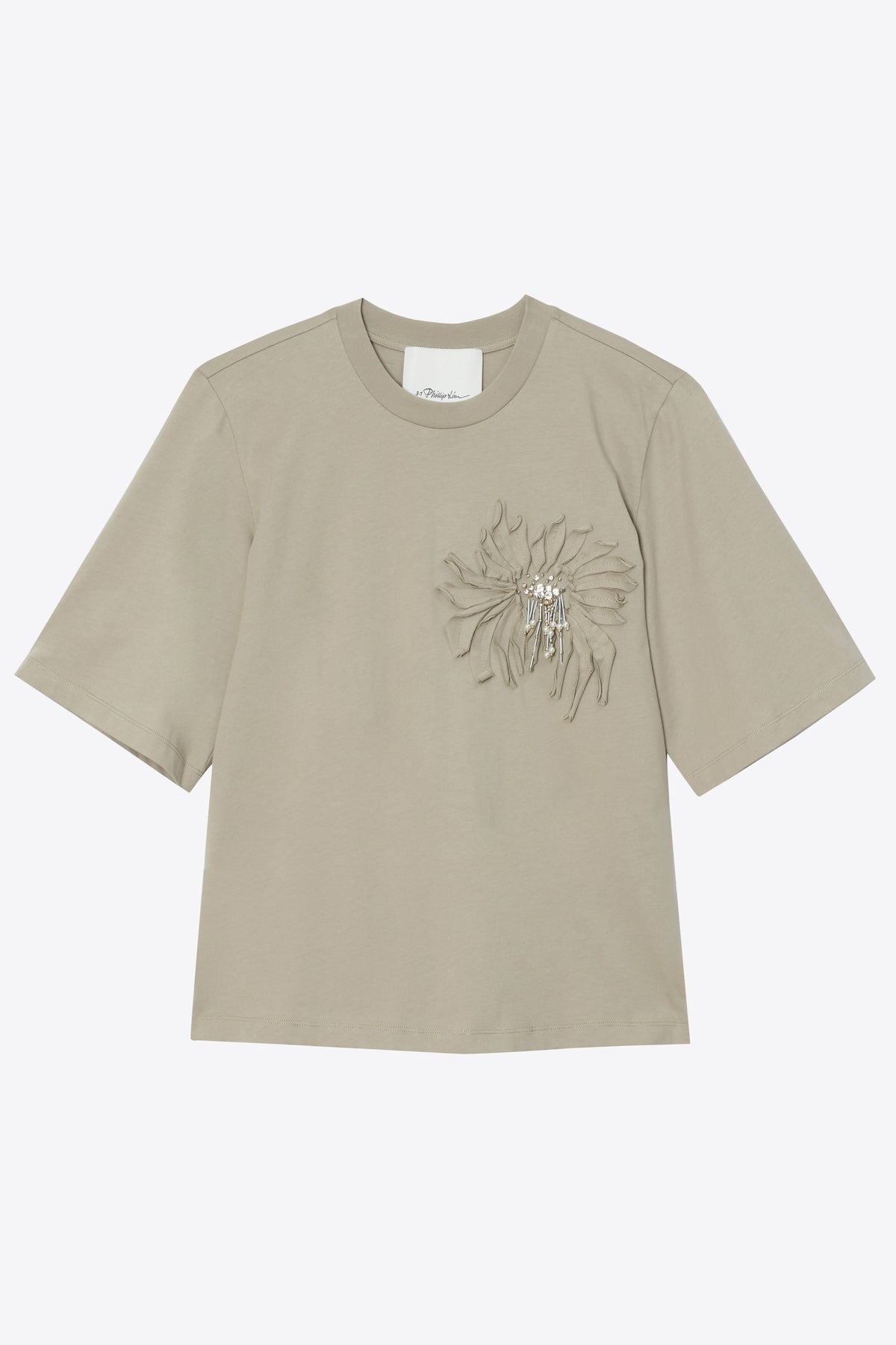 Trapeze T-Shirt with Floral Appliqué - 3.1 Phillip Lim Deals