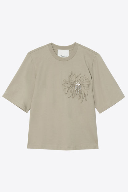 Trapeze T-Shirt with Floral Appliqué - 3.1 Phillip Lim Deals