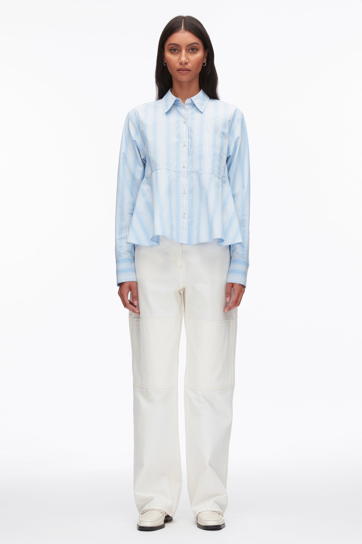 Long Sleeve Striped Flounce Shirt - 3.1 Phillip Lim Everyday