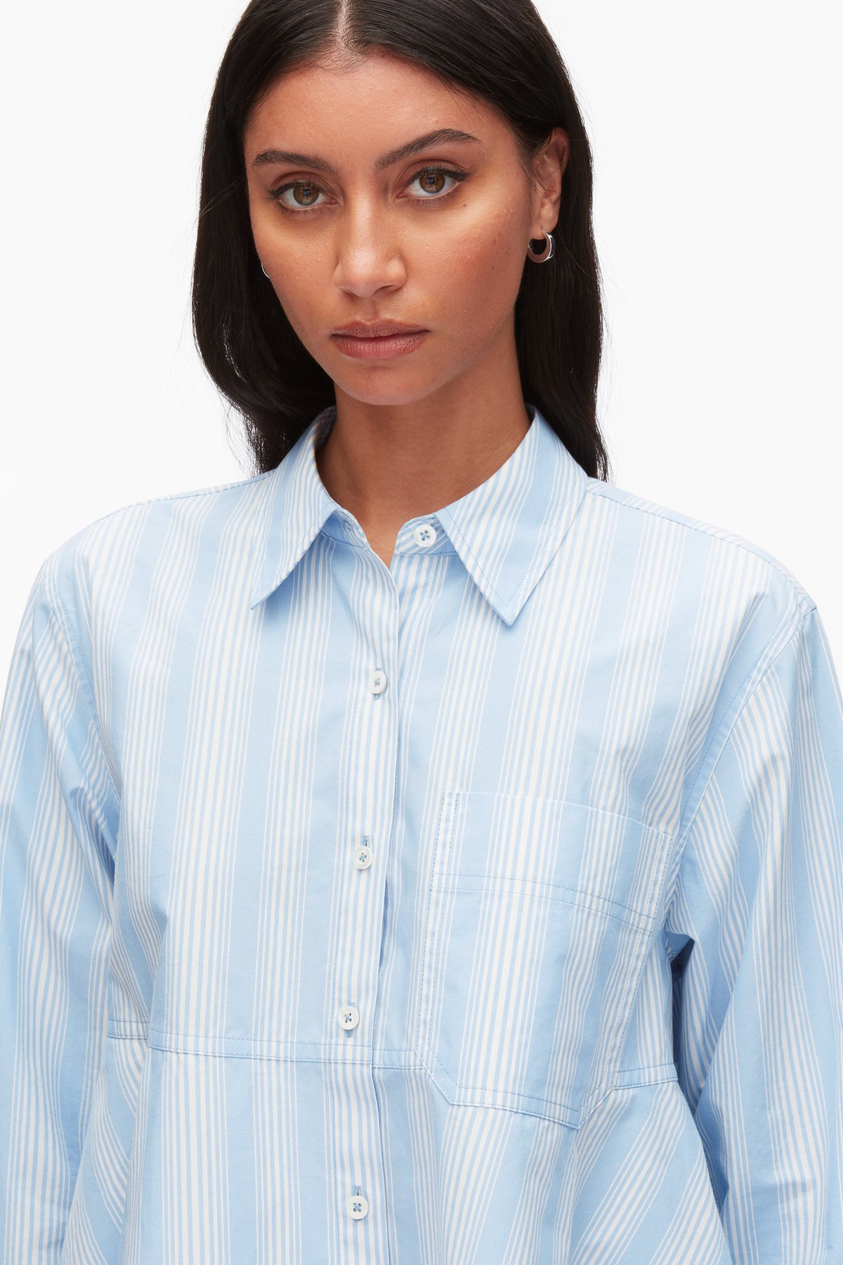 Long Sleeve Striped Flounce Shirt - 3.1 Phillip Lim Everyday