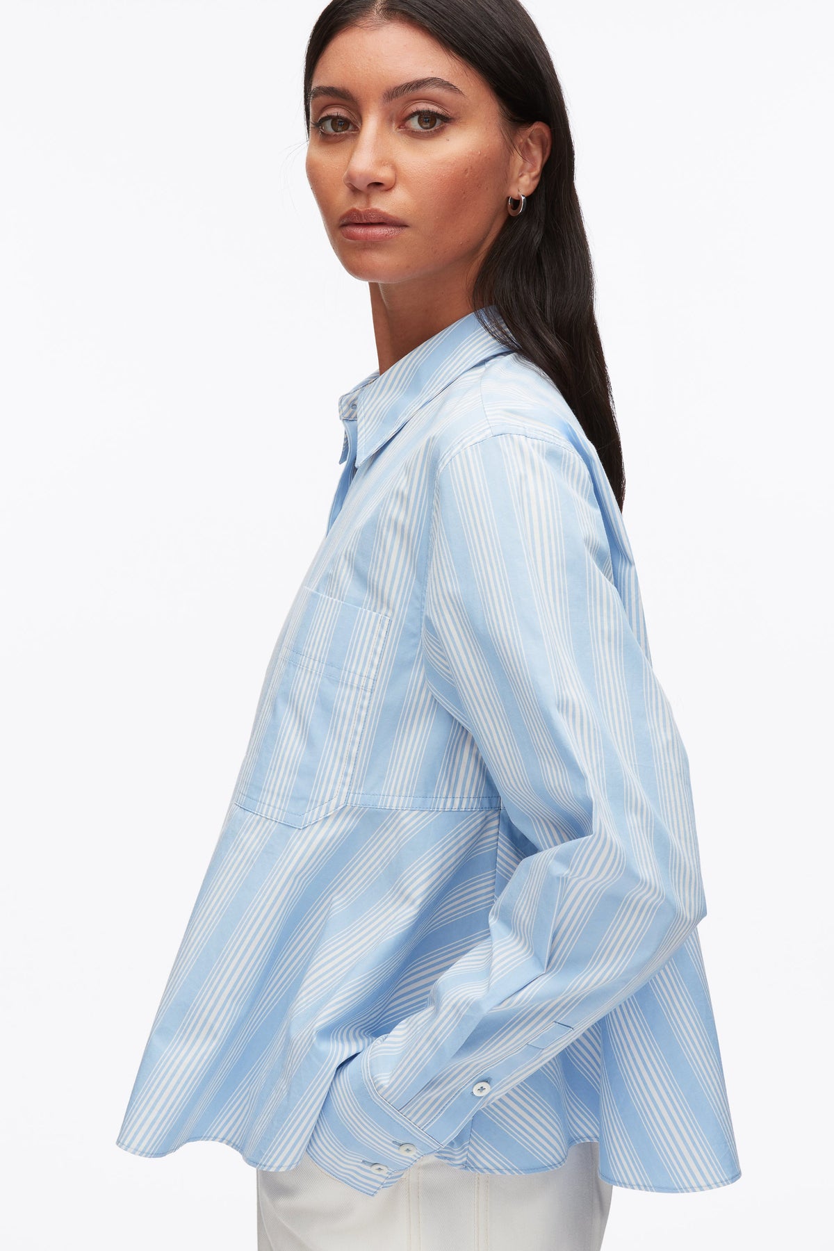 Long Sleeve Striped Flounce Shirt - 3.1 Phillip Lim Everyday
