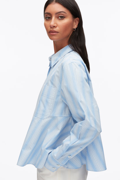Long Sleeve Striped Flounce Shirt - 3.1 Phillip Lim Everyday
