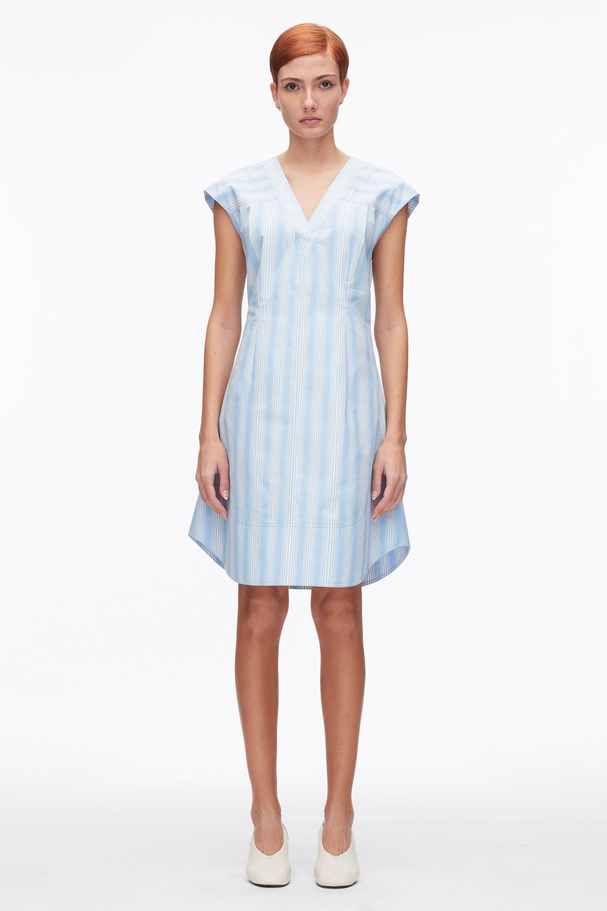 Striped Cap Sleeve Knee-Length Dress - 3.1 Phillip Lim Smart Buy