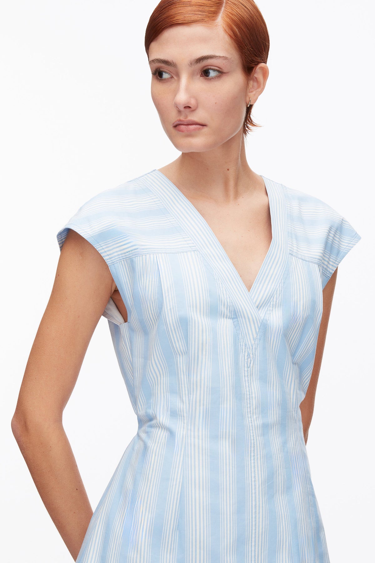 Striped Cap Sleeve Knee-Length Dress - 3.1 Phillip Lim Smart Buy