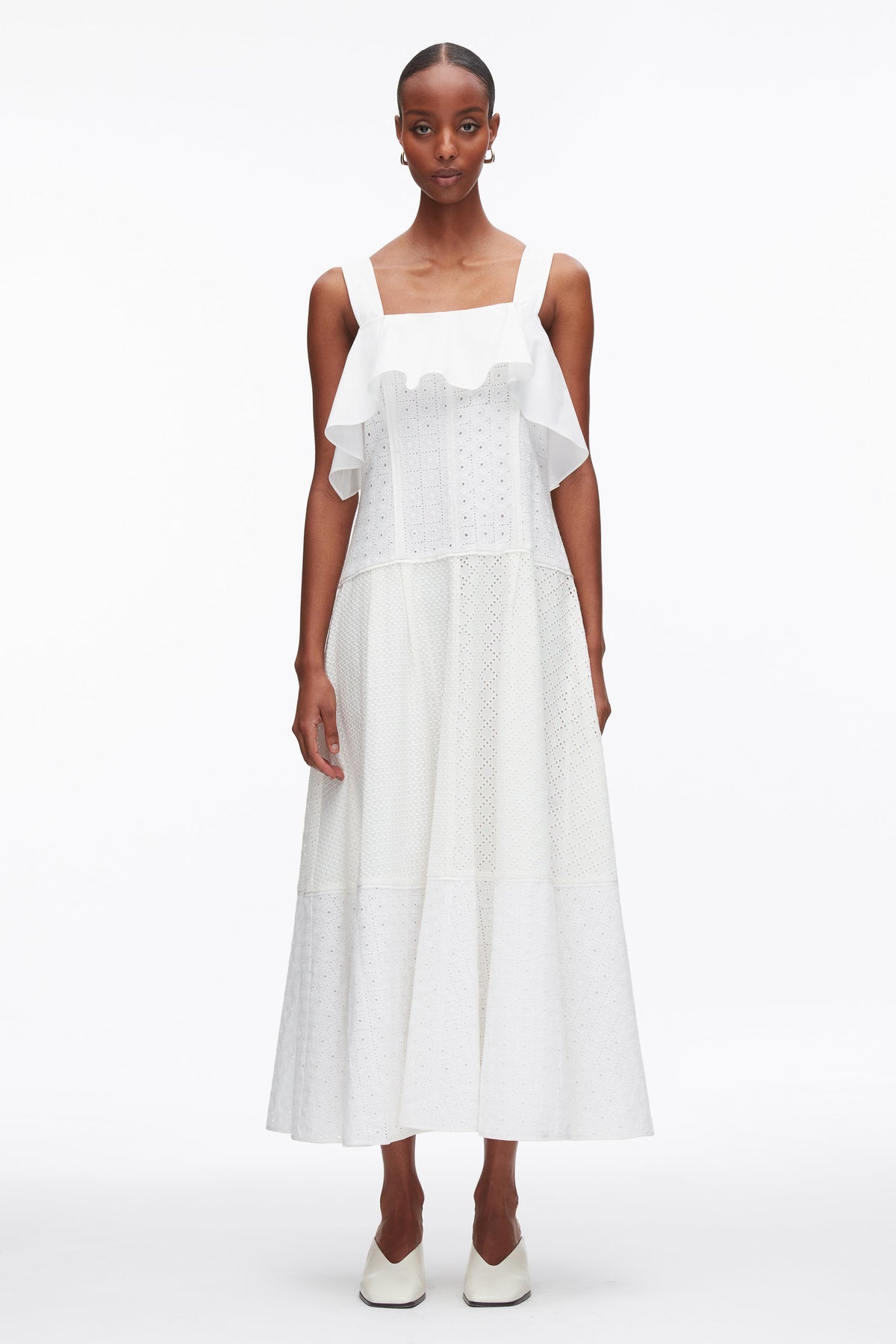 Broderie Anglaise Patchwork Cascade Midi Dress - 3.1 Phillip Lim Deals