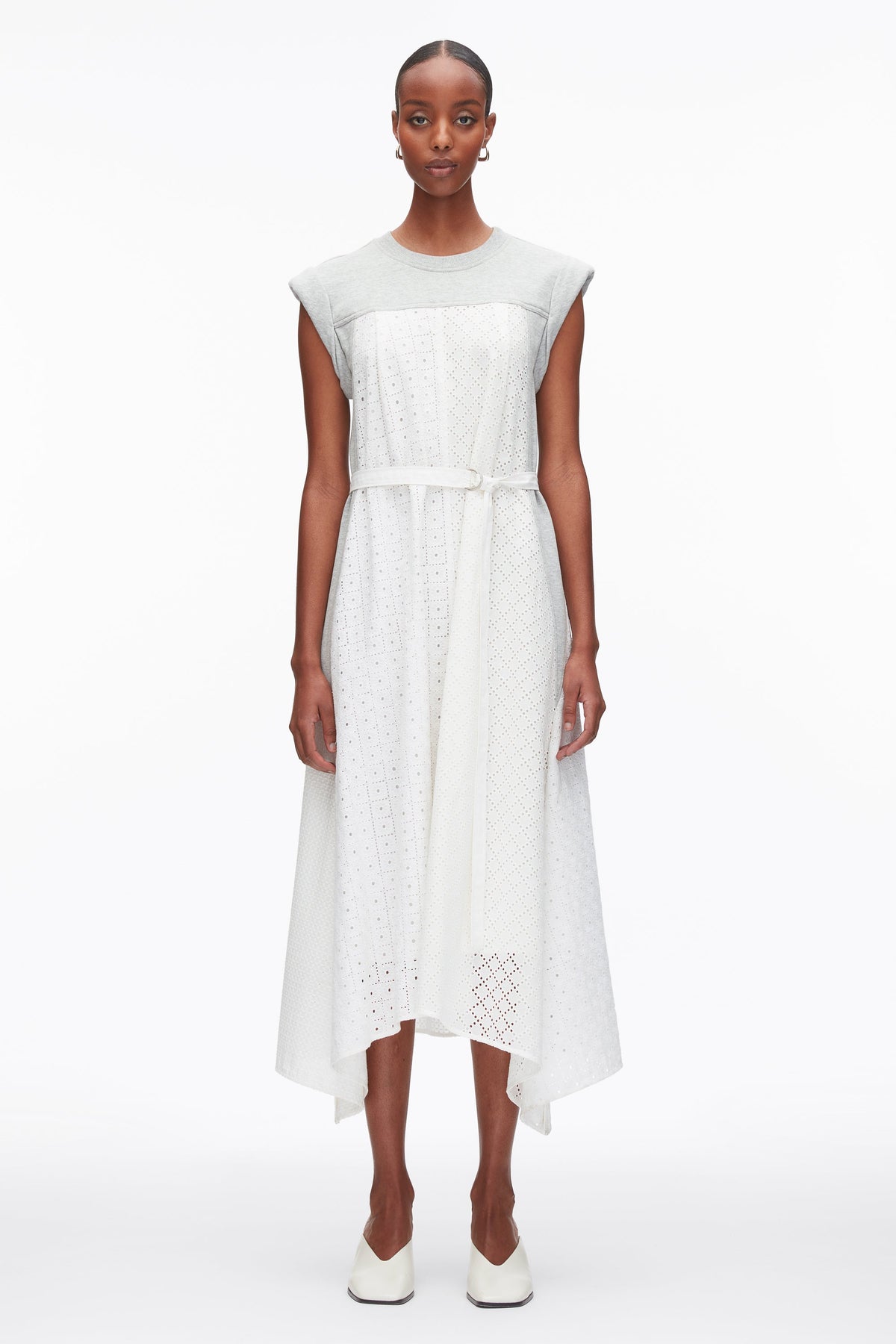 Sleeveless French Terry Dress with Broderie Anglaise - 3.1 Phillip Lim Value