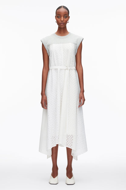 Sleeveless French Terry Dress with Broderie Anglaise - 3.1 Phillip Lim Value