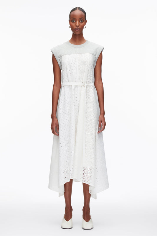 Sleeveless French Terry Dress with Broderie Anglaise - 3.1 Phillip Lim Value