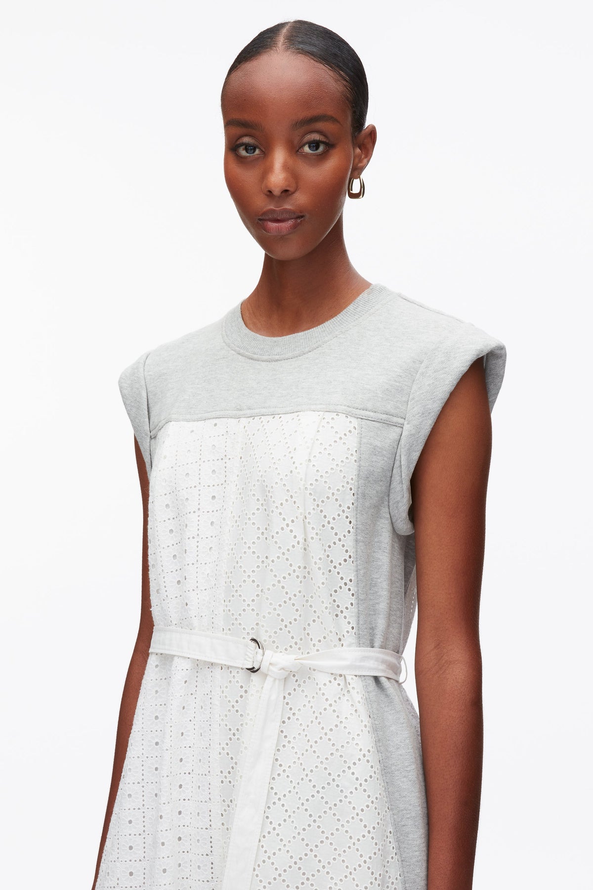 Sleeveless French Terry Dress with Broderie Anglaise - 3.1 Phillip Lim Value