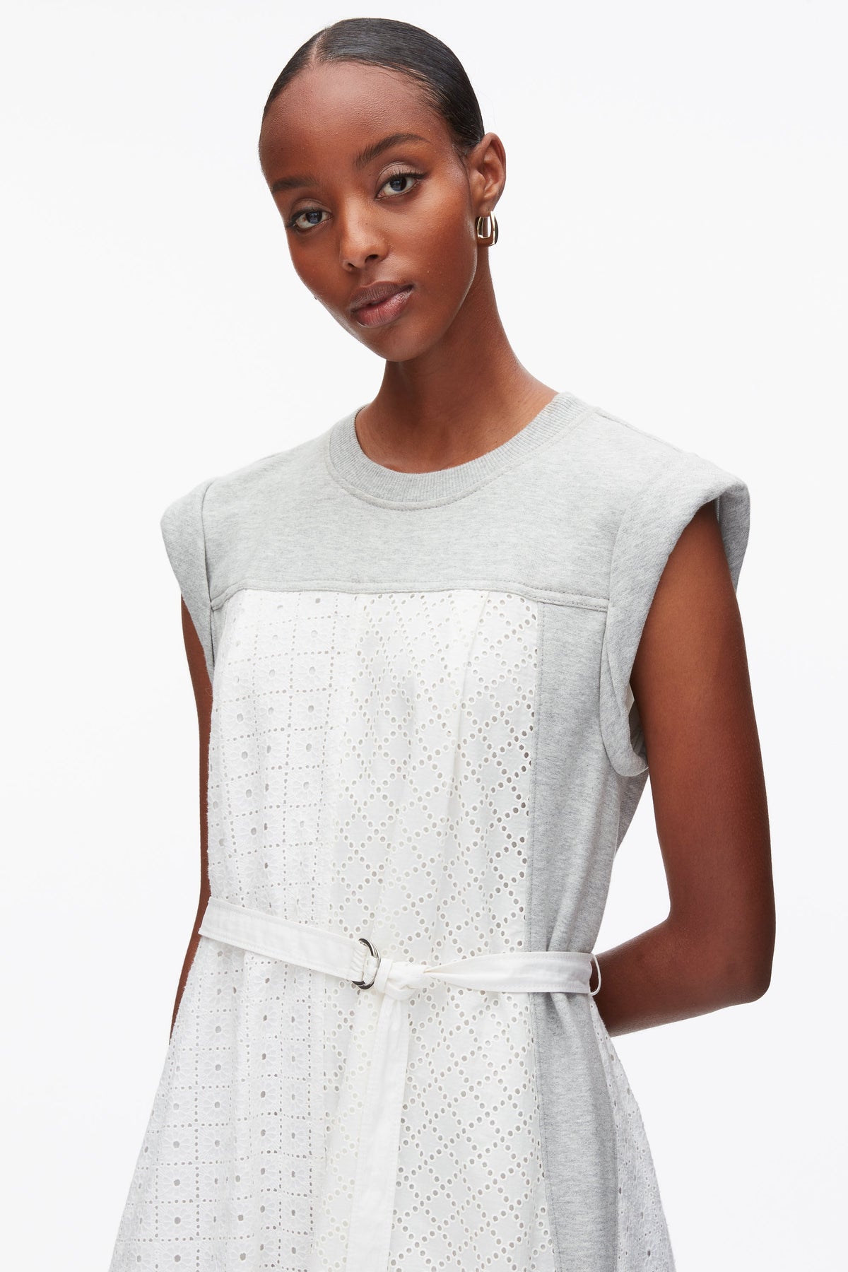Sleeveless French Terry Dress with Broderie Anglaise - 3.1 Phillip Lim Value