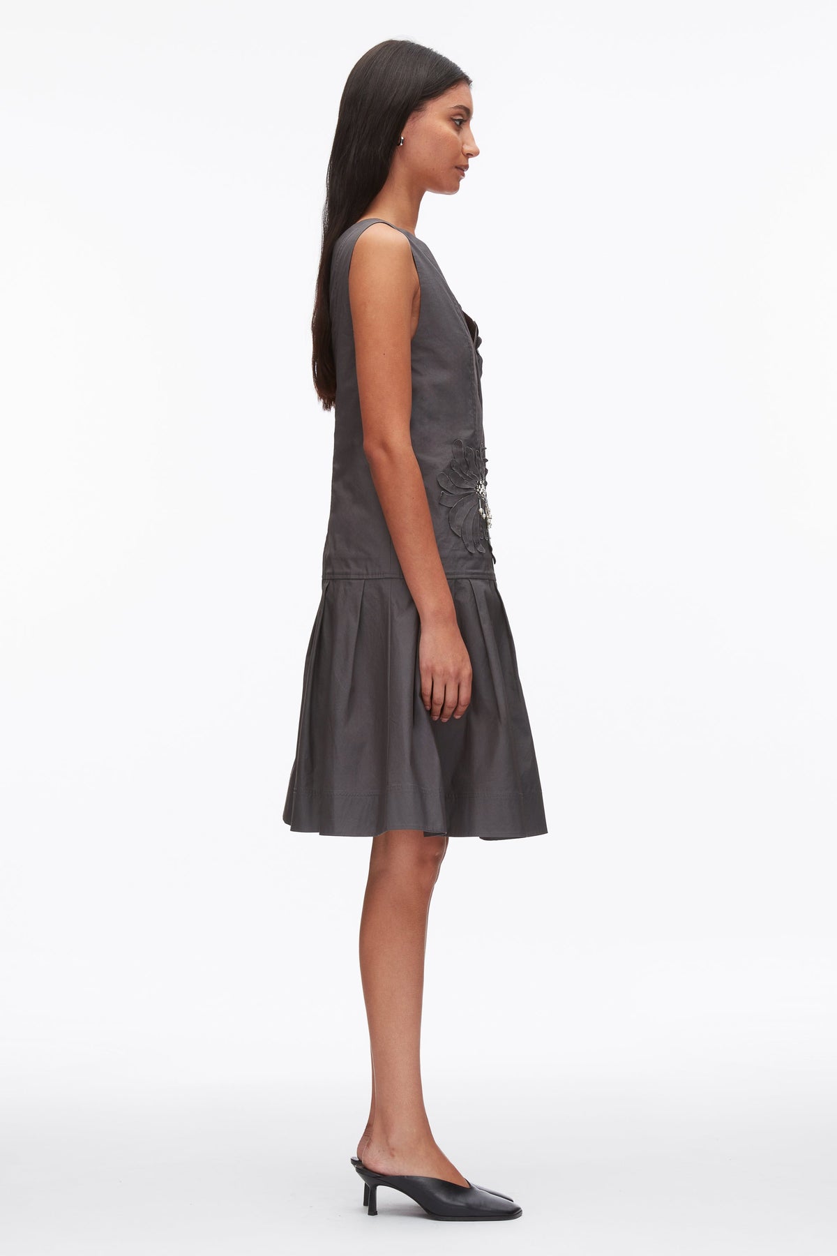 Draped Tank Dress with Floral Appliqué - 3.1 Phillip Lim Sale