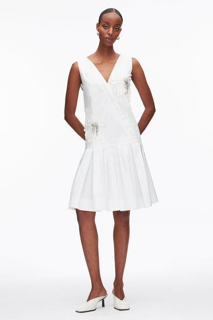 Draped Tank Dress with Floral Appliqué - 3.1 Phillip Lim Trending