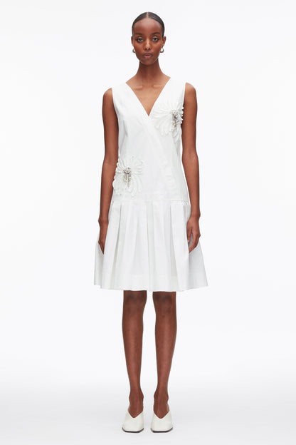 Draped Tank Dress with Floral Appliqué - 3.1 Phillip Lim Trending